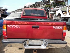 2001 TOYOTA TACOMA PRERUNNER BURGUNDY DOUBLE CAB 3.4L AT 2WD Z18260